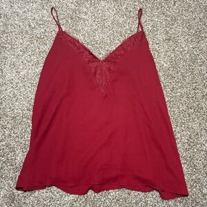 Melrose and Market Burgundy Lace Top